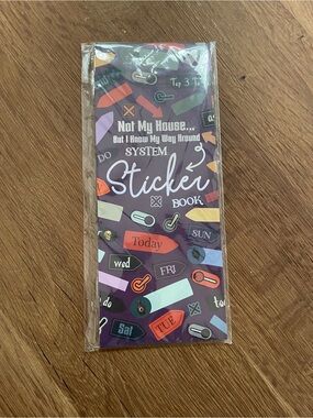 Daily Grind Planner-Not My House System Sticker Book-Brand New!